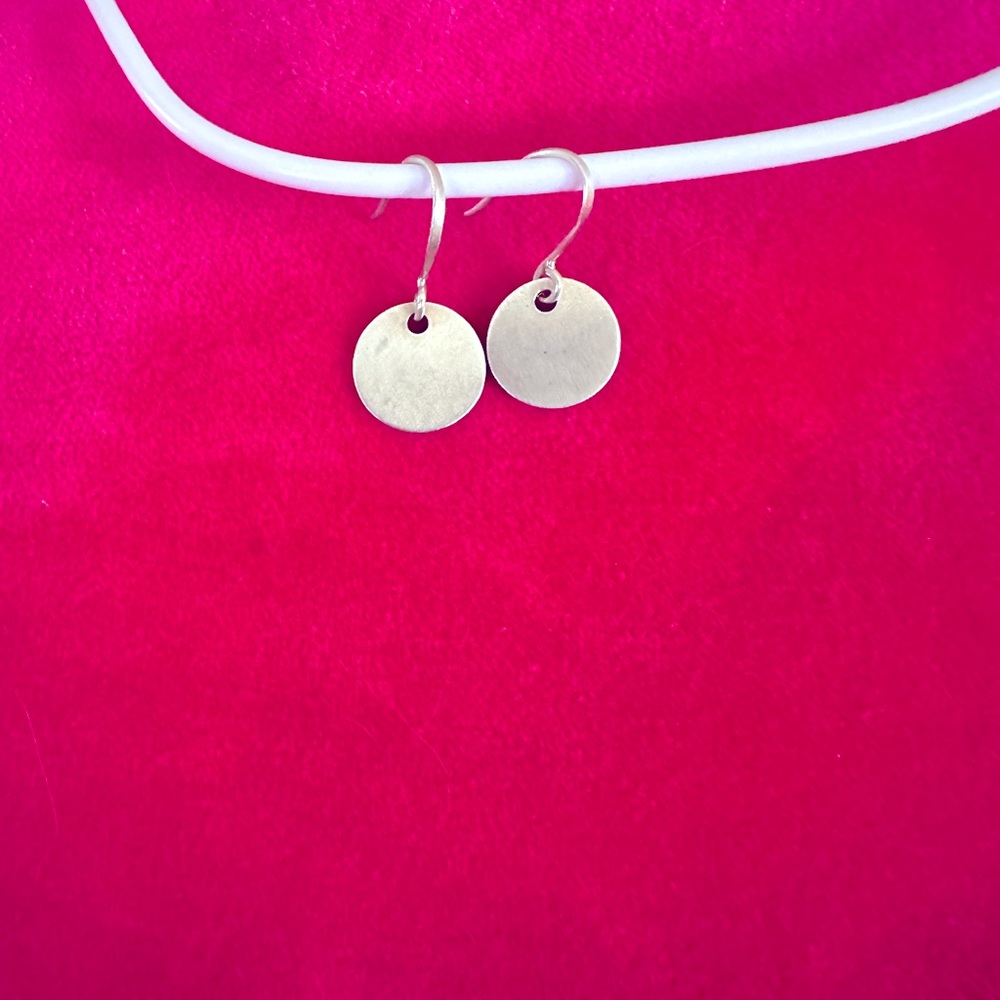 Jane Diaz Sterling Silver Piette Disc Earrings